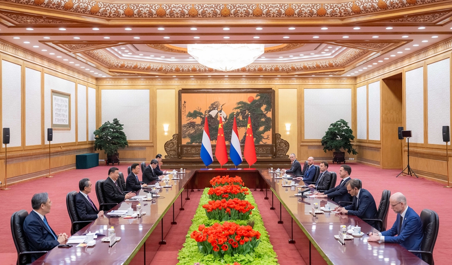 习近平主席会见荷兰首相吕特(图2)